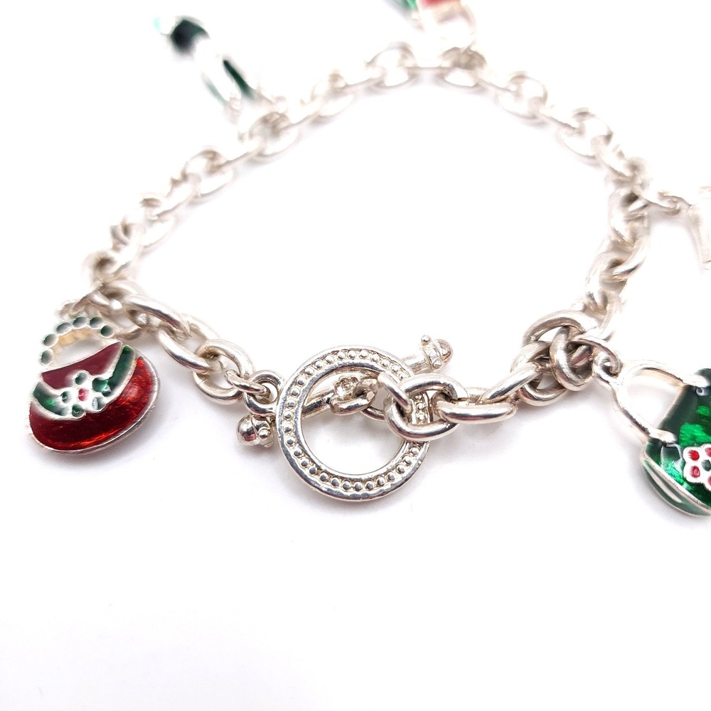 Fashion Charm Bracelet Heels Purses 7.5in - Picture 4 of 4